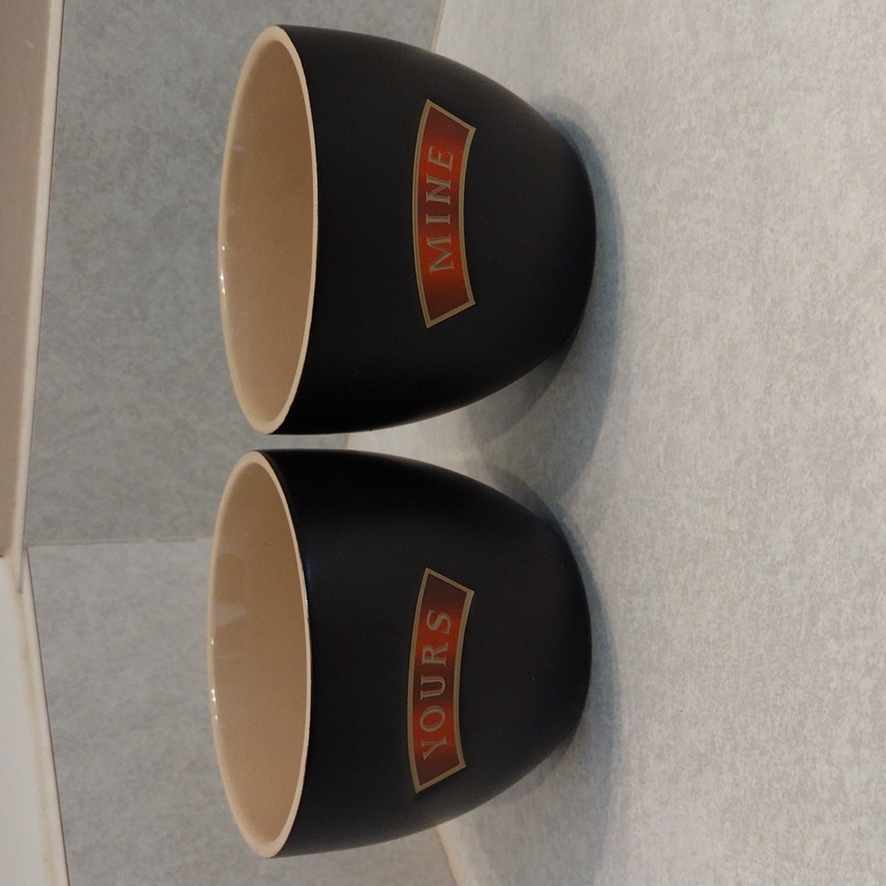 Bailey's yours and mine coffee mugs.
